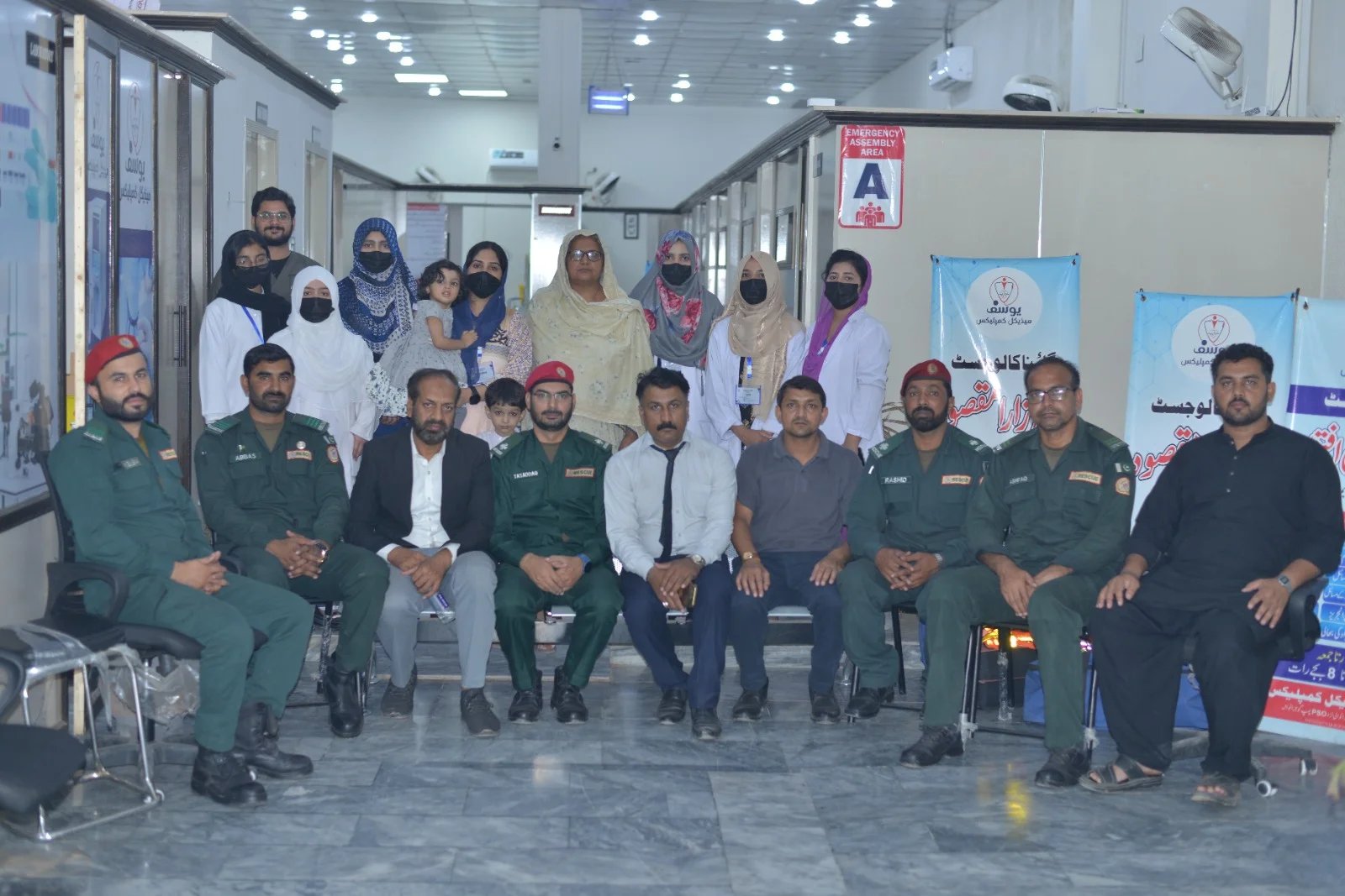 YMC team with local rescue professionals